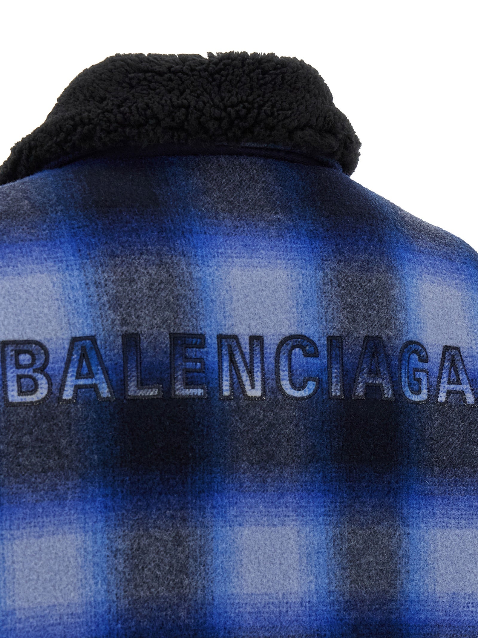 Balenciaga Blauer Bomber aus reiner Schurwolle