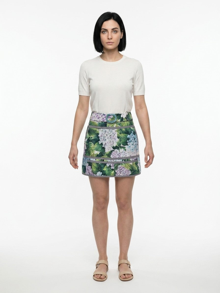 Dolce & Gabbana Mehrfarbiger Minirock aus Baumwolle