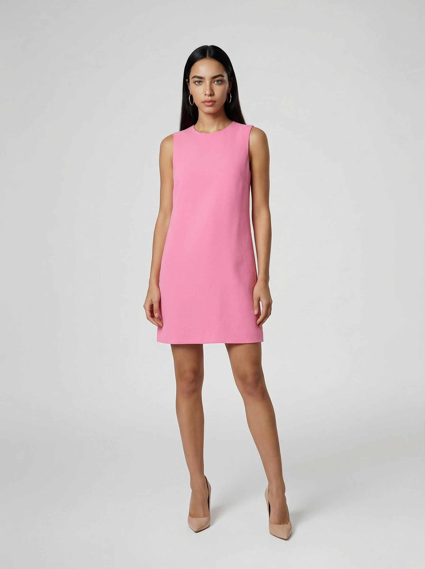 Dolce & Gabbana Elegantes rosa Acetatkleid für den eleganten Abend