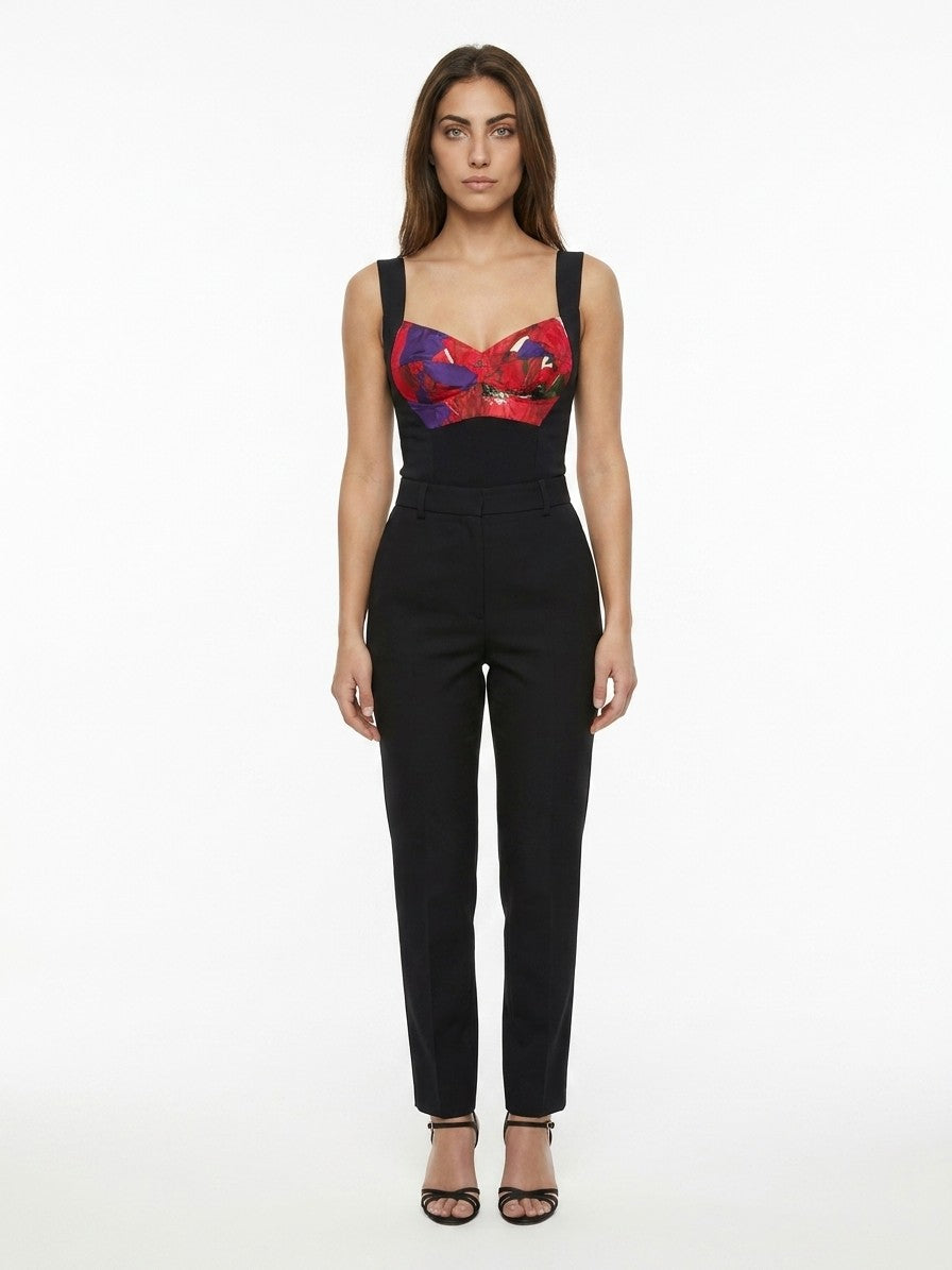 Dolce & Gabbana Mehrfarbiger Seiden-Jumpsuit