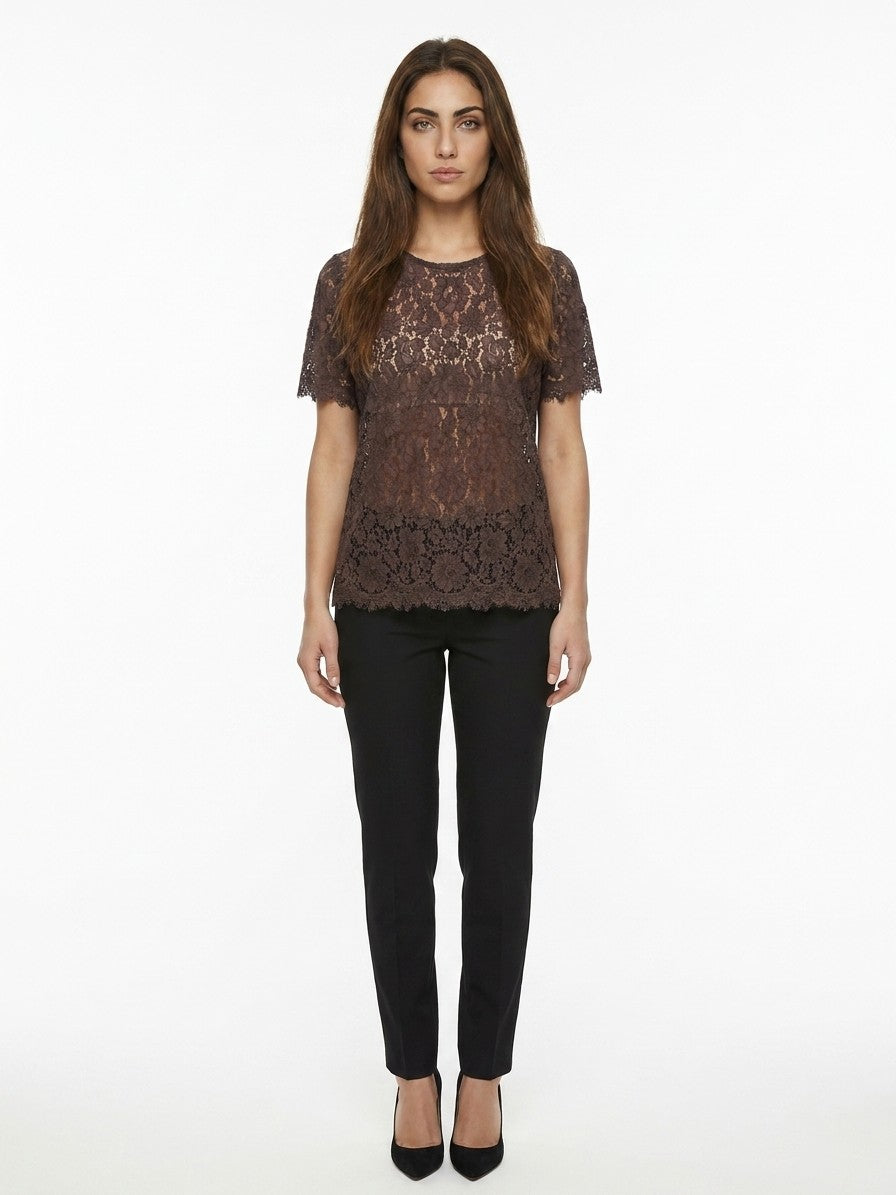 Dolce & Gabbana Braunes Baumwoll-T-Shirt