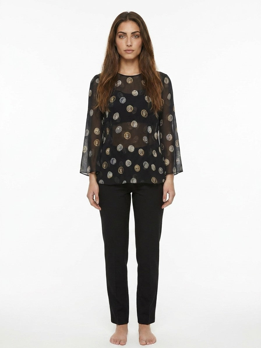 Dolce & Gabbana Mehrfarbiges Seidenhemd mit Muster