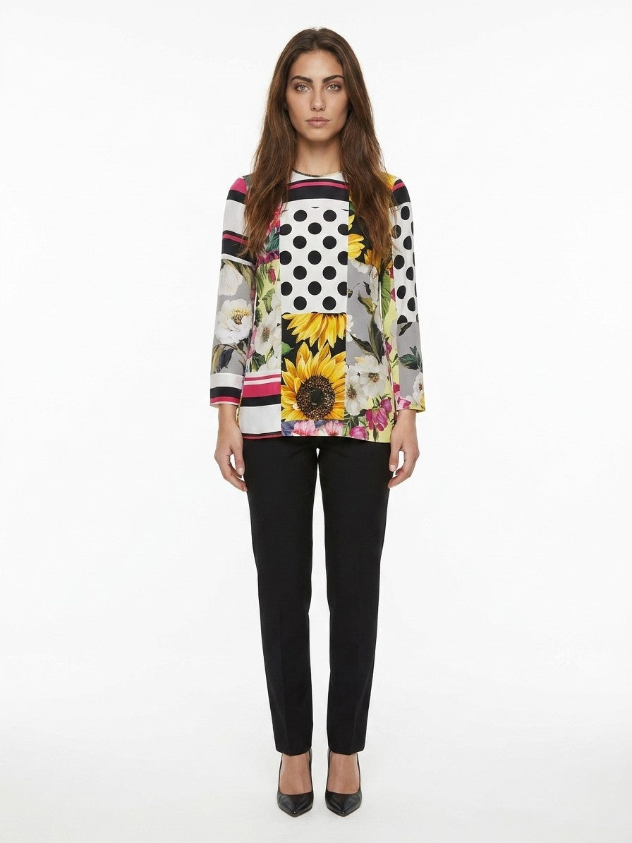 Dolce & Gabbana Mehrfarbiges Hemd aus Elasthan mit Muster