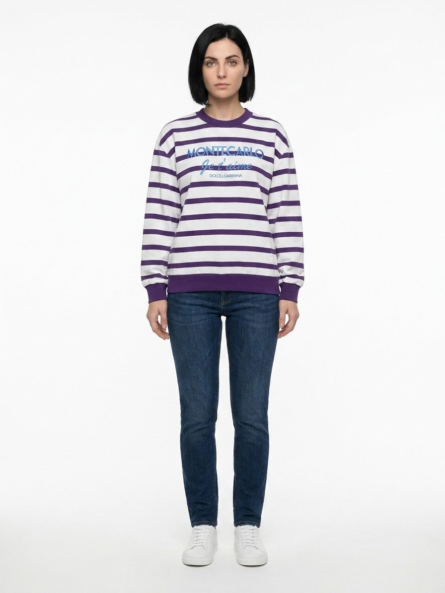 Dolce & Gabbana Zweifarbiger Baumwollpullover