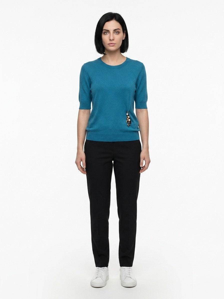 Dolce & Gabbana Hellblaues Seiden-Sweatshirt