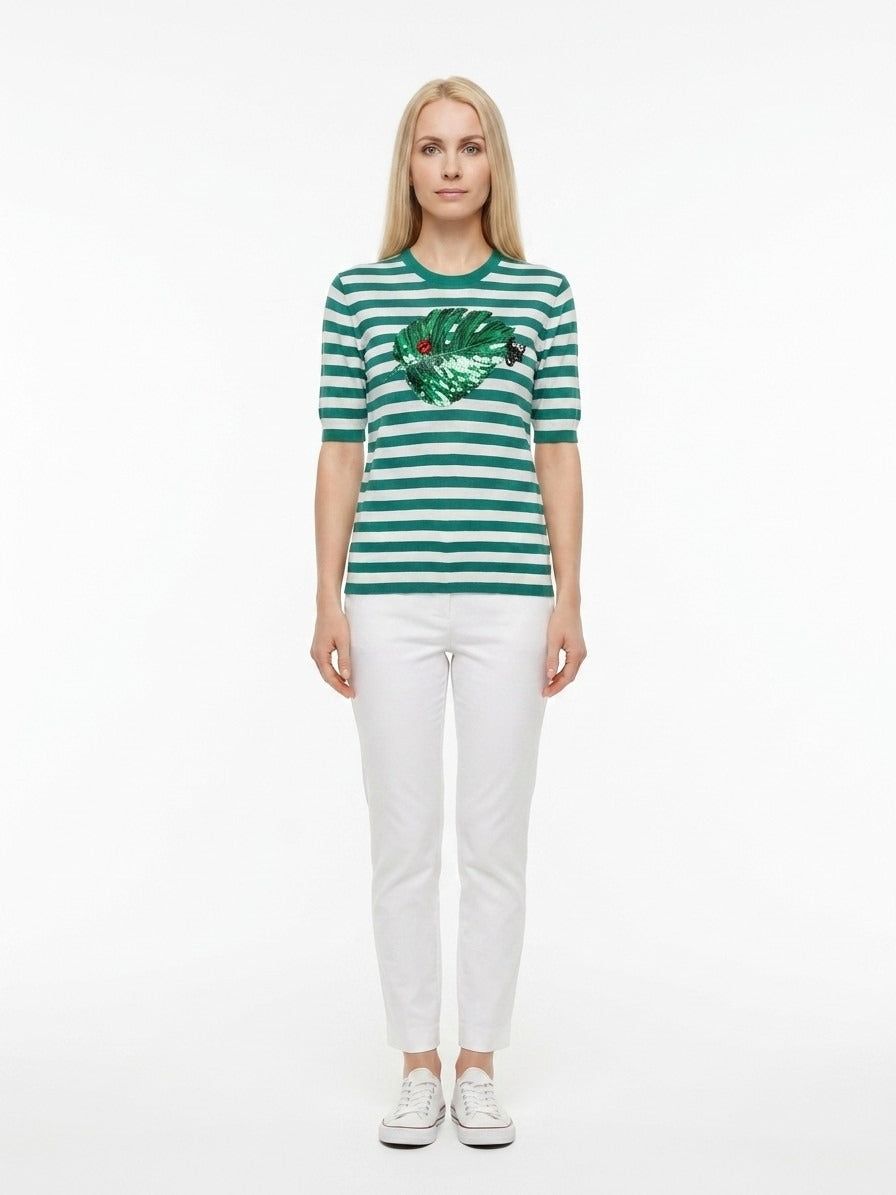 Dolce & Gabbana Blaues Seiden-T-Shirt