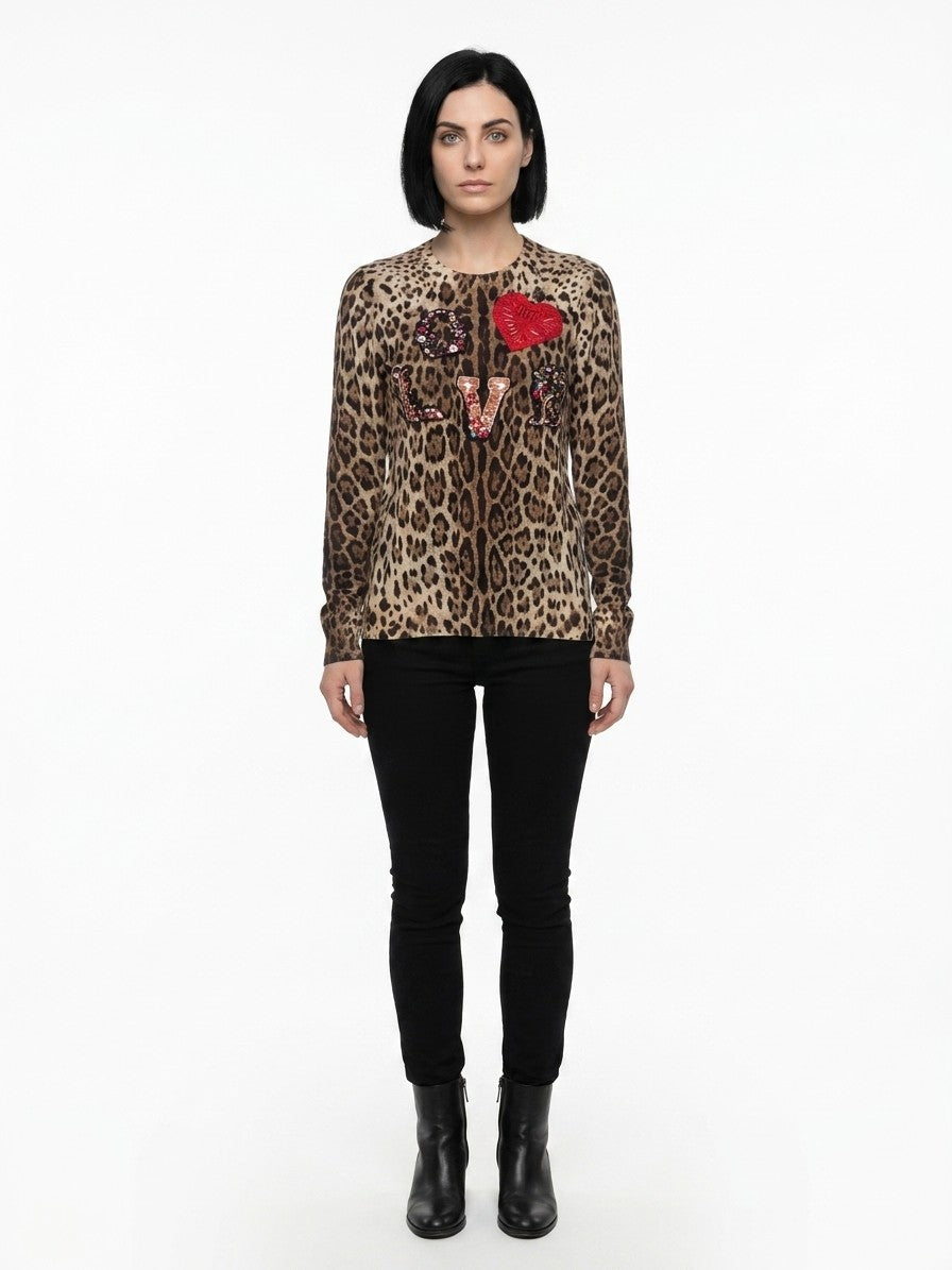 Dolce & Gabbana Mehrfarbiger Pullover aus reiner Schurwolle