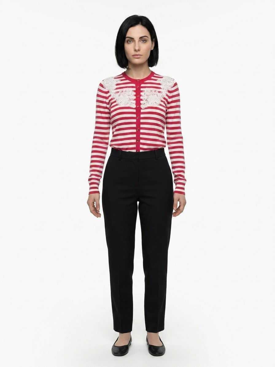 Dolce & Gabbana Mehrfarbige Seidenstrickjacke