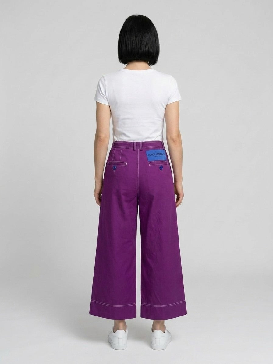 Dolce & Gabbana Lila Baumwoll-Jogginghose (Sporthose)