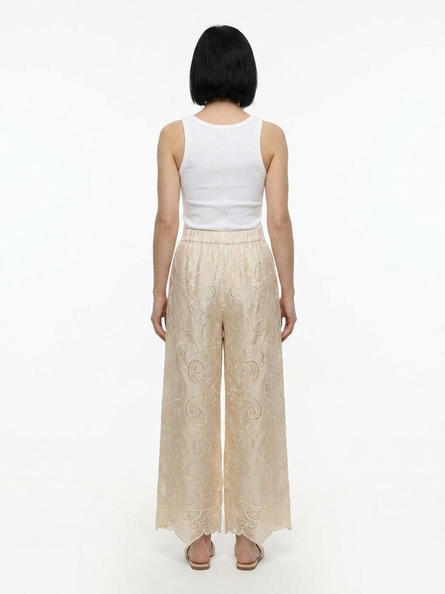 Dolce & Gabbana Weiße Baumwollhose im Casual-Look