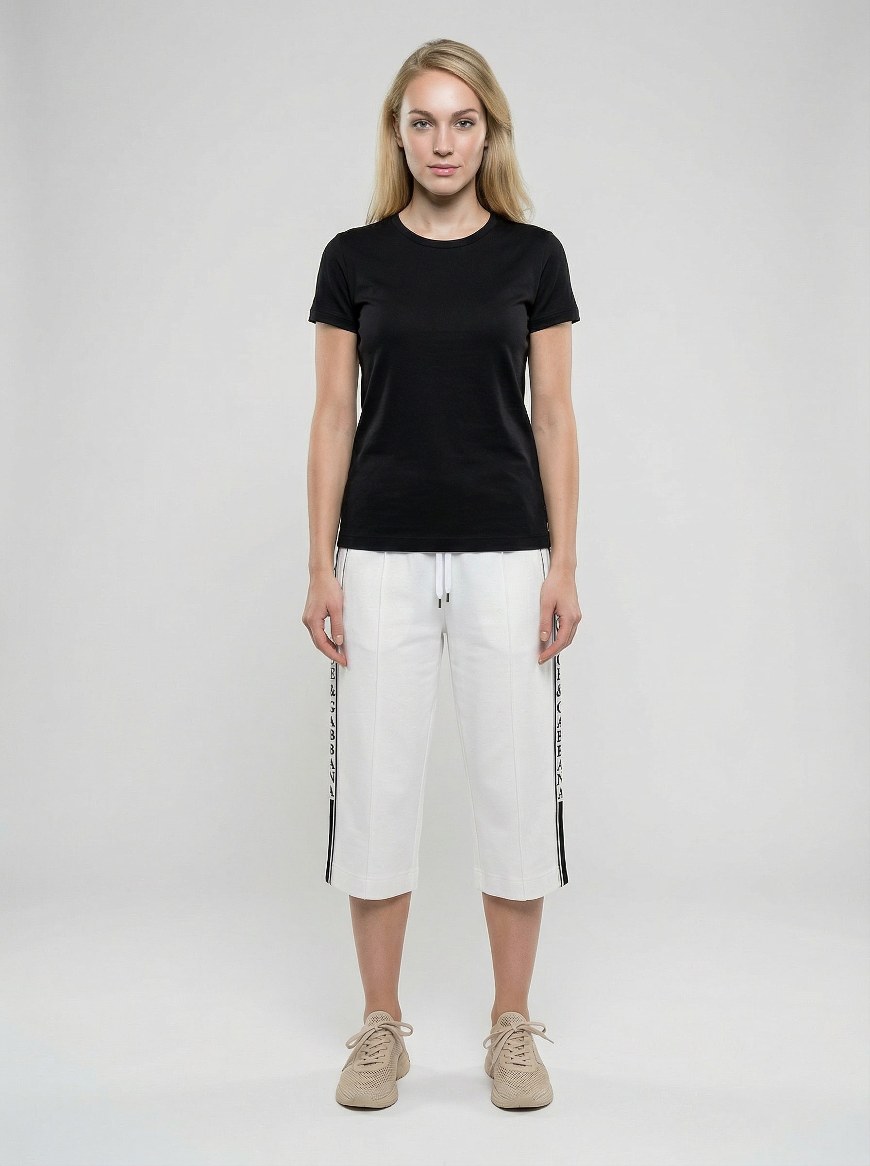 Dolce & Gabbana Weißes T-Shirt aus Elasthan