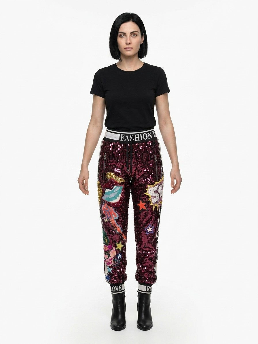 Dolce & Gabbana Pinke Freizeithose aus Polyester