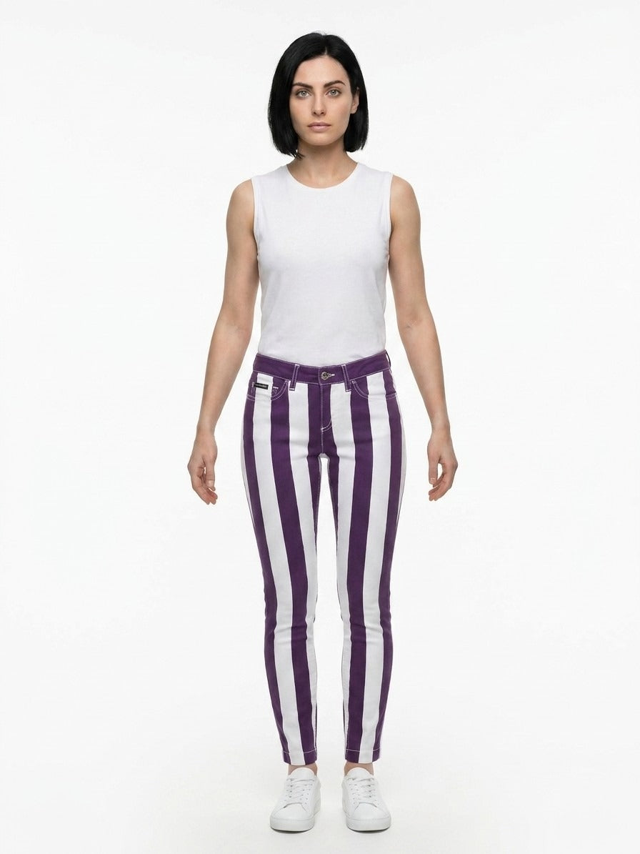 Dolce & Gabbana Blaue Baumwoll-Skinny-Jeans
