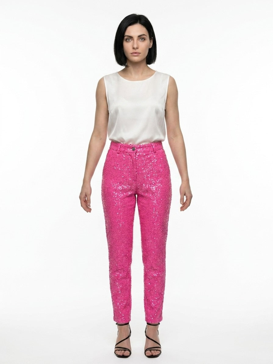 Dolce & Gabbana Pinke Freizeithose aus Elastan