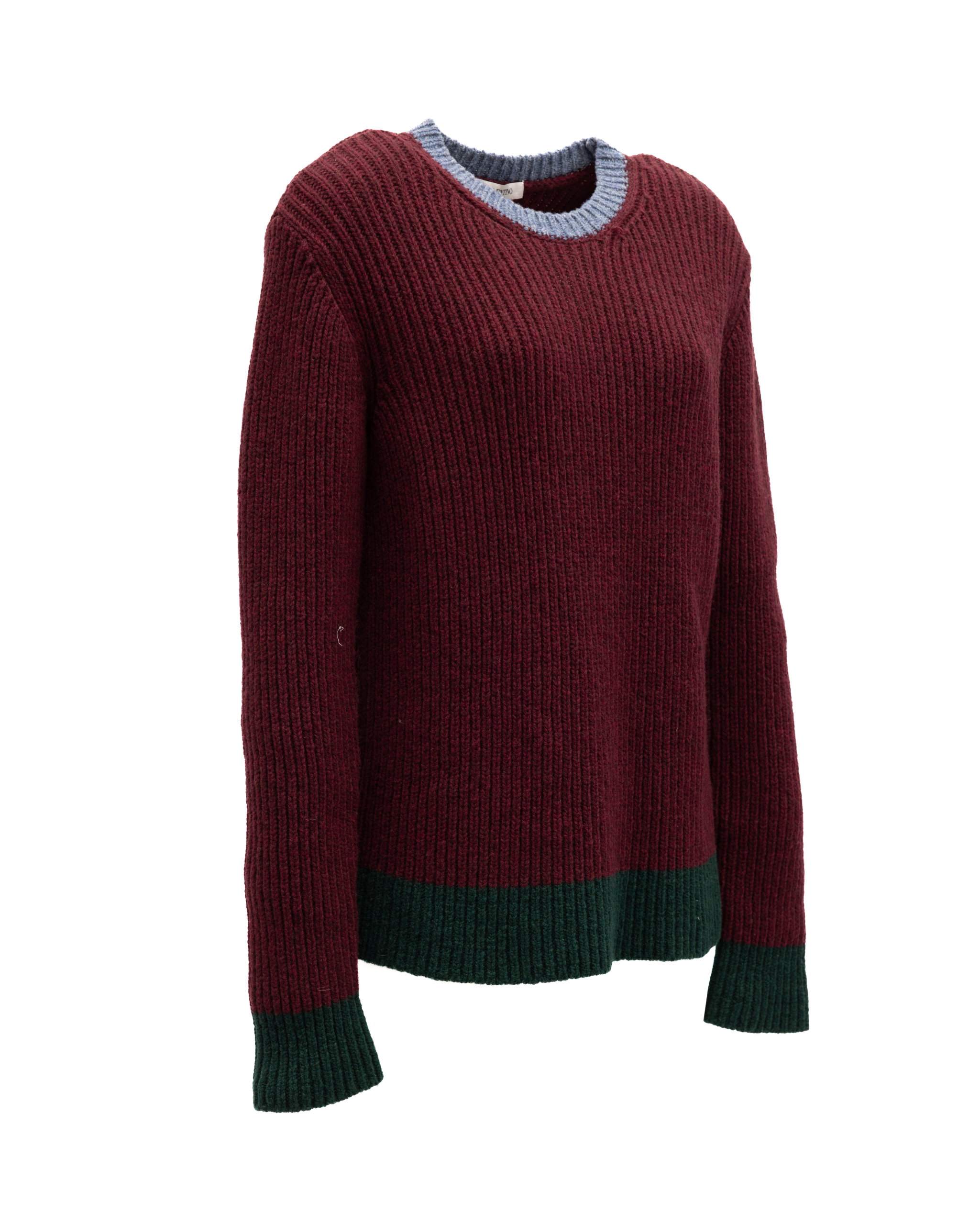 Valentino Garavani Pullover aus Rippstrick in Burgunderrot