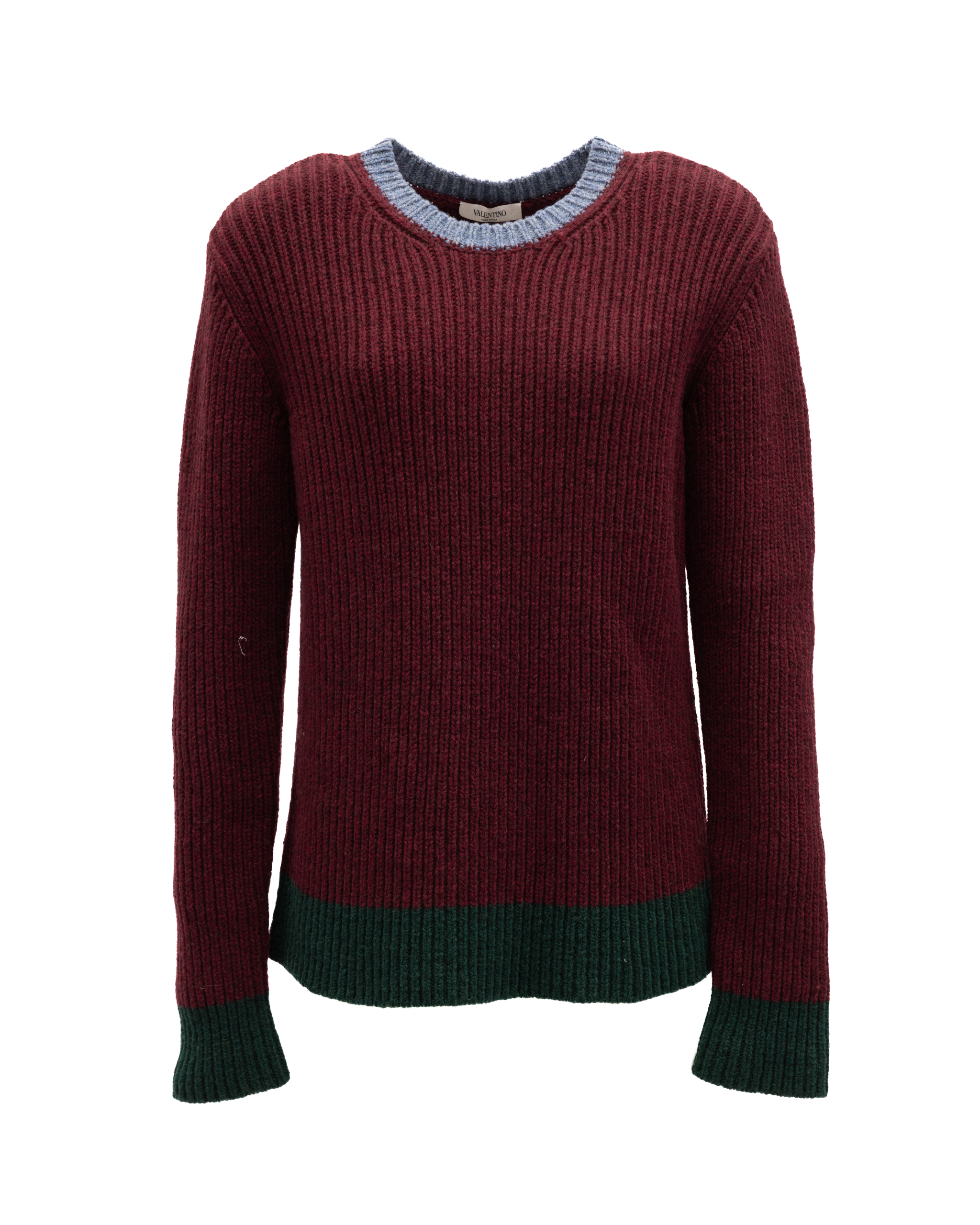 Valentino Garavani Pullover aus Rippstrick in Burgunderrot