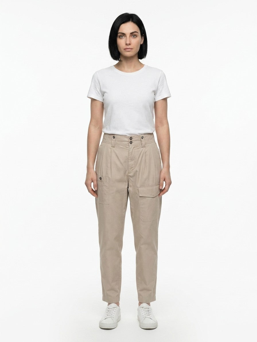 Dolce & Gabbana Beige Baumwoll-Cargo-Hose