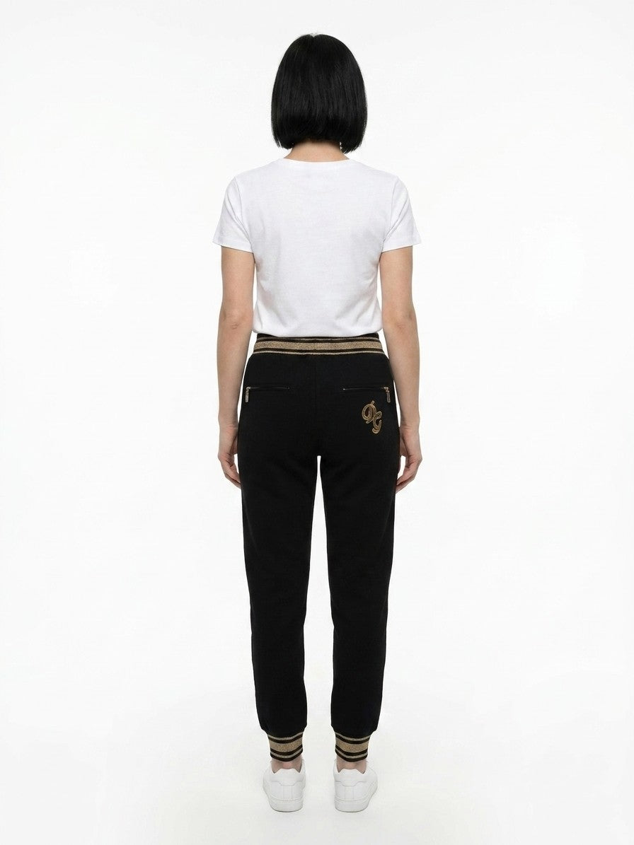 Dolce & Gabbana Schwarze Baumwoll-Freizeithose