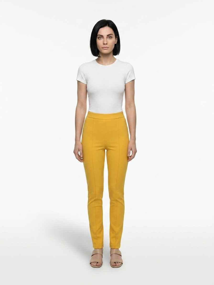Dolce & Gabbana Gelbe Skinny-Hose aus Polyester