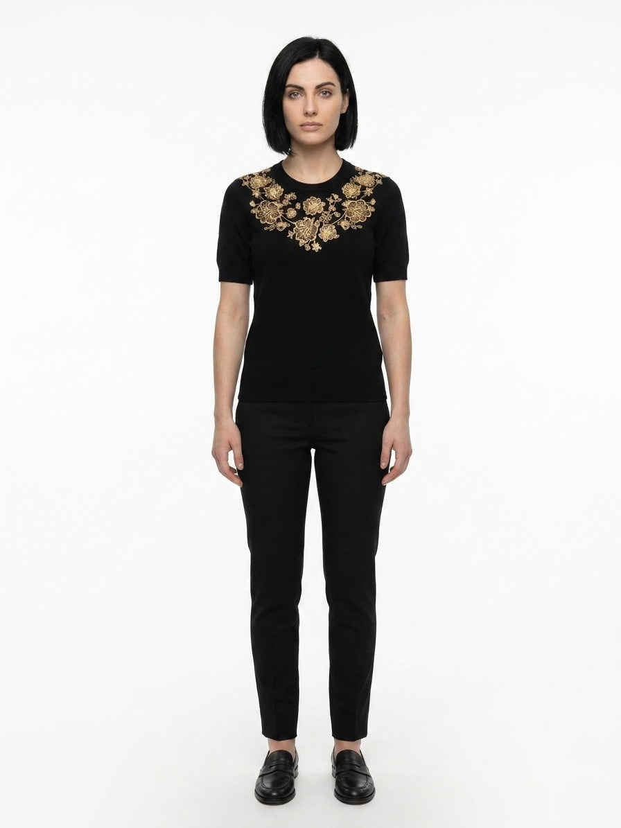 Dolce & Gabbana Schwarzer Kaschmirpullover