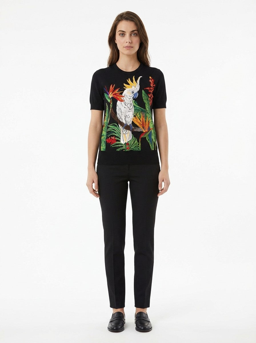 Dolce & Gabbana Mehrfarbiges Seiden-T-Shirt