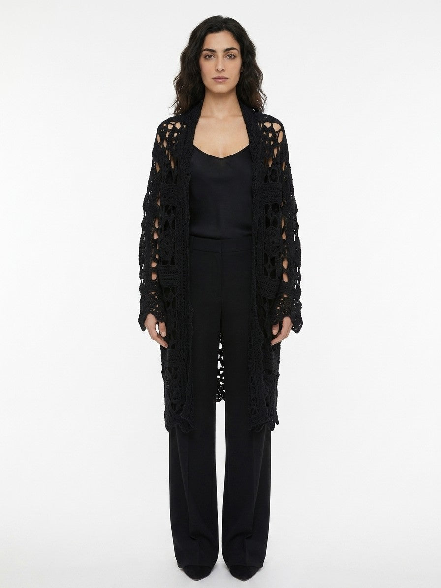 Dolce & Gabbana Schwarzer Cardigan aus Schurwolle
