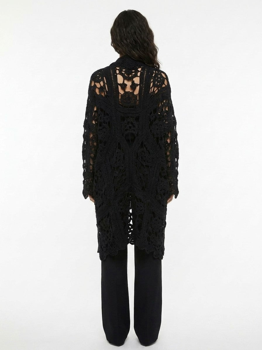 Dolce & Gabbana Schwarzer Cardigan aus Schurwolle