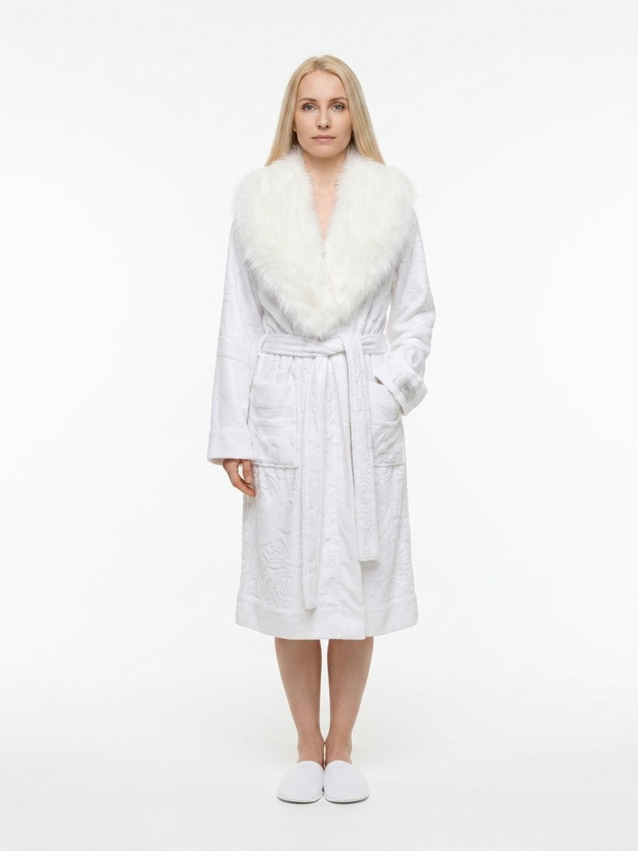 Dolce & Gabbana Mehrfarbiger Baumwoll-Bademantel