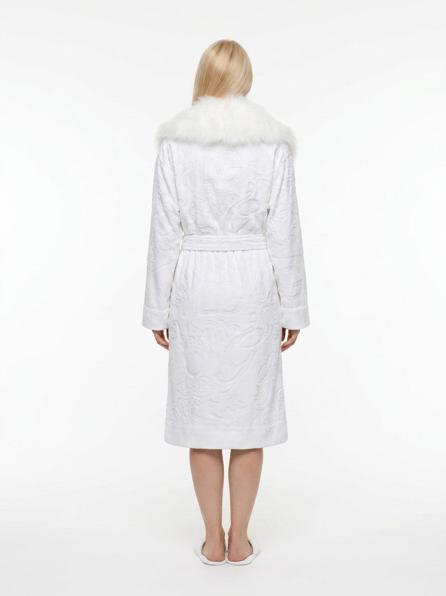 Dolce & Gabbana Mehrfarbiger Baumwoll-Bademantel