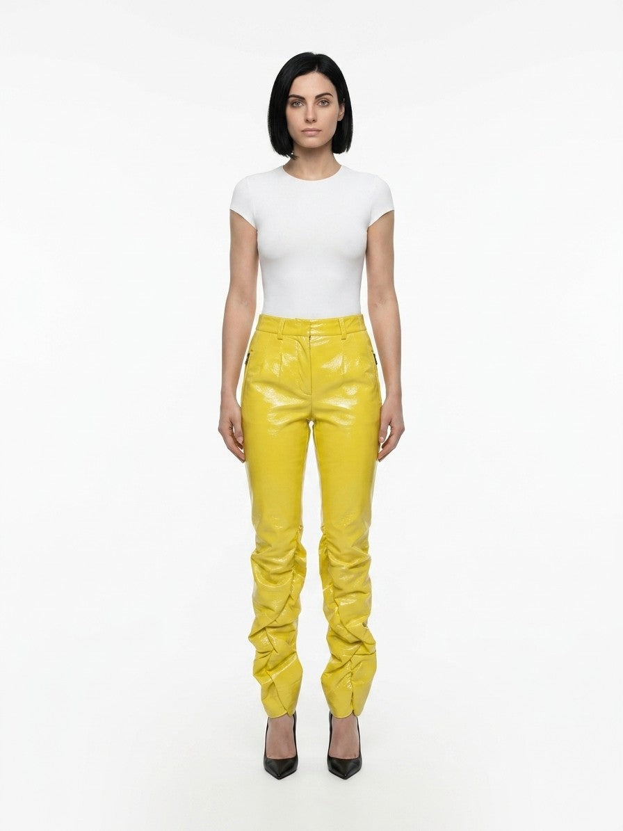 Dolce & Gabbana Gelbe Hose aus Polyester