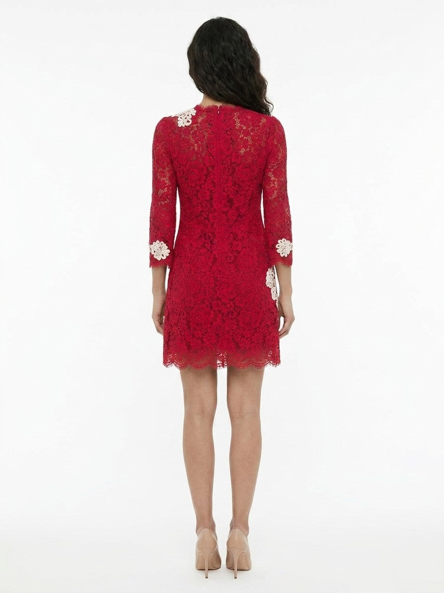 Dolce & Gabbana Zweifarbige Baumwoll-Cocktailkleid