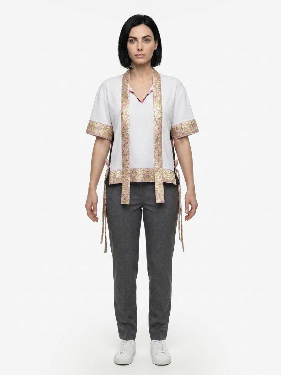 Dolce & Gabbana Weißes T-Shirt aus Elasthan
