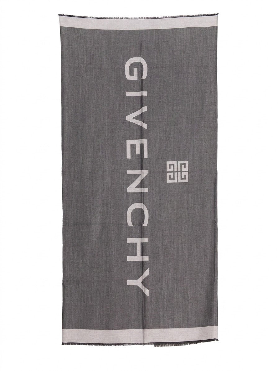 Givenchy Grauer Seidenschal