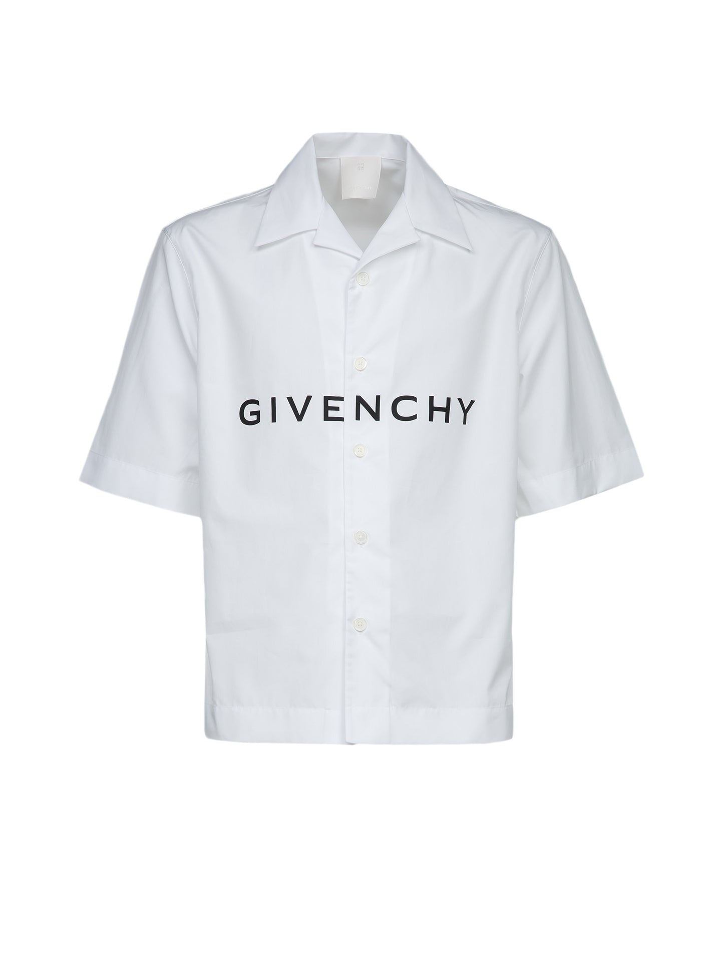 Givenchy Zweifarbige Baumwoll-Kurzarmbluse