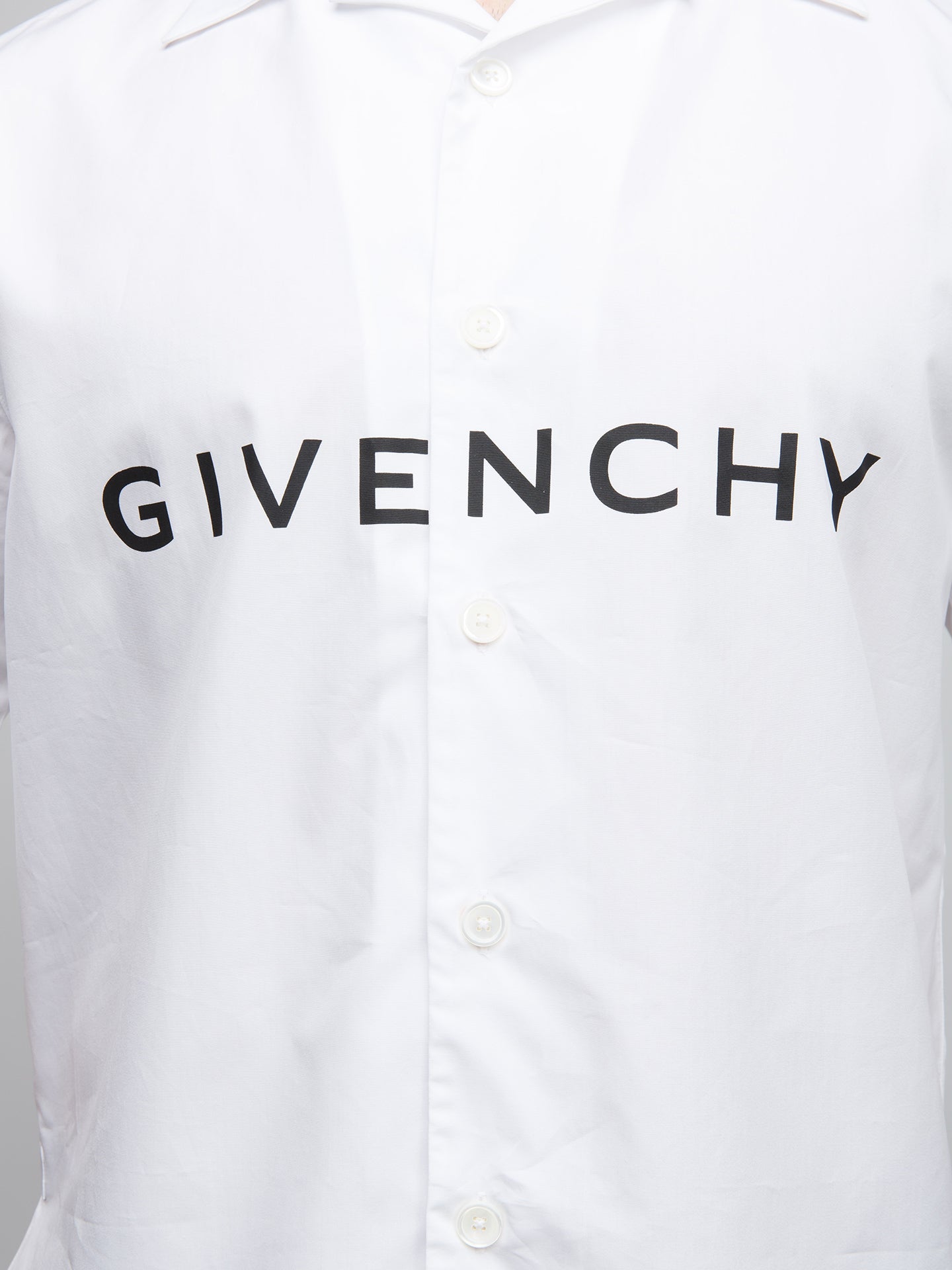 Givenchy Zweifarbige Baumwoll-Kurzarmbluse