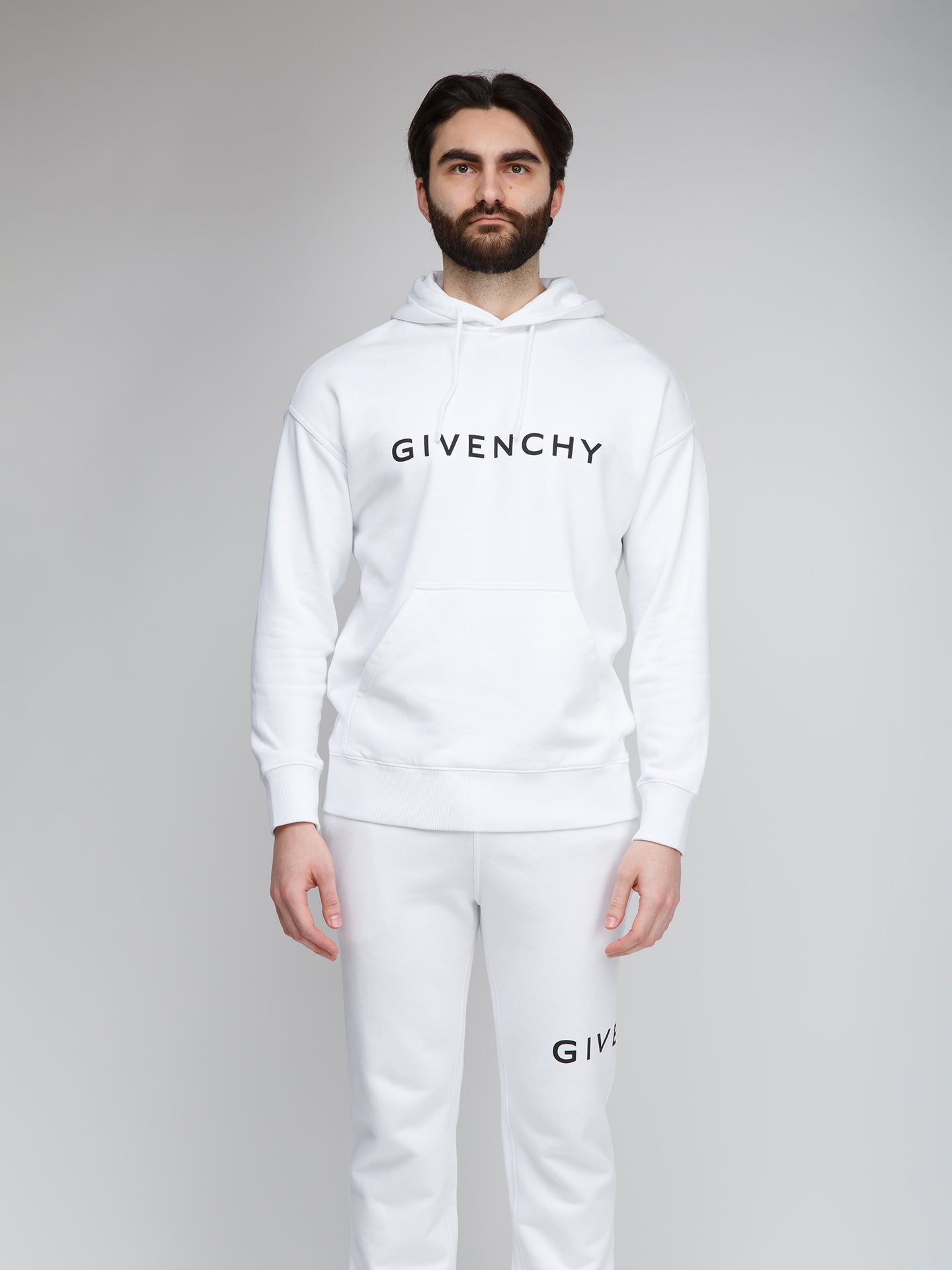 Givenchy Weiße Baumwoll-Kapuzenpullover