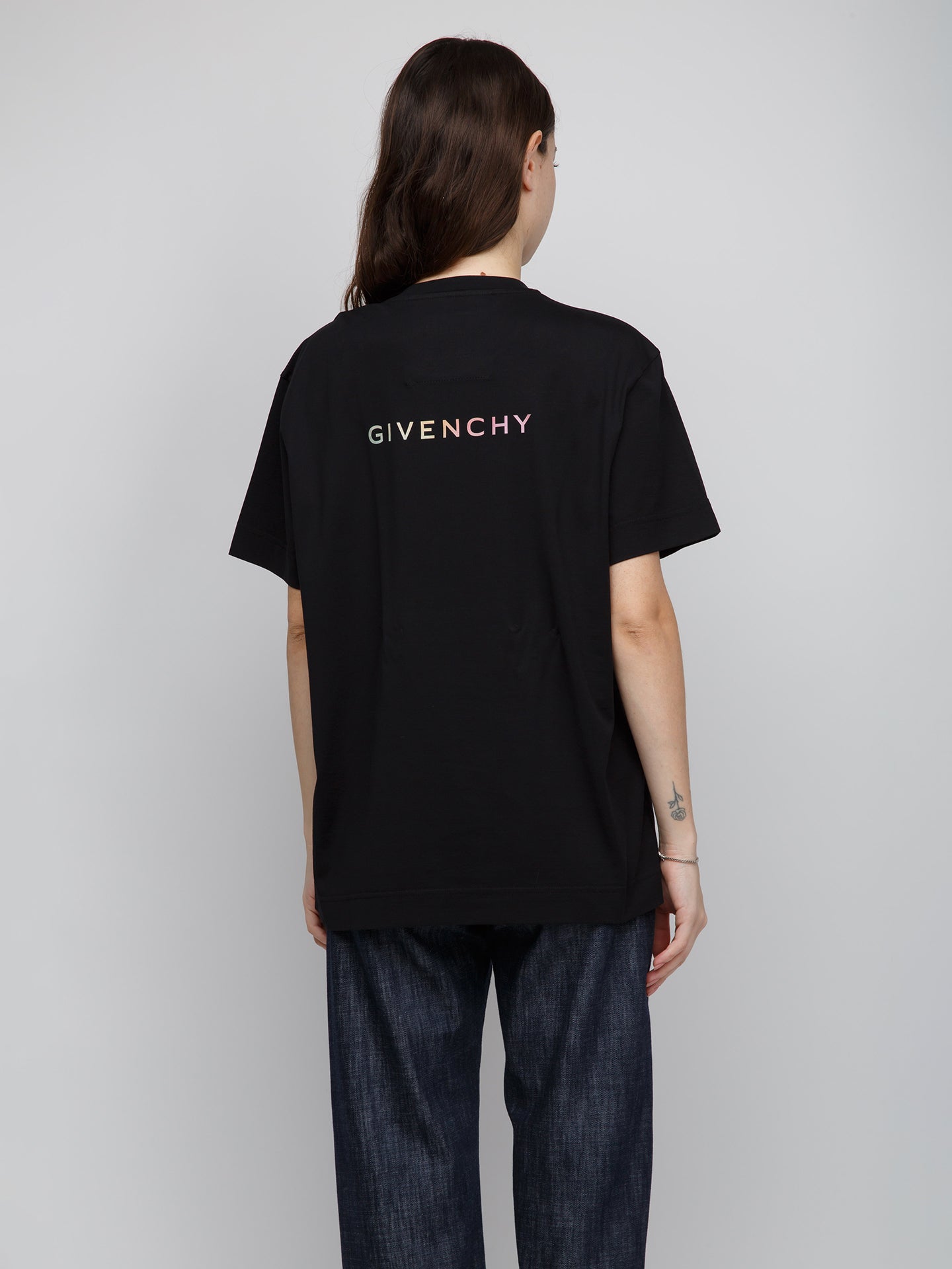 Givenchy Schwarzes Baumwoll-T-Shirt