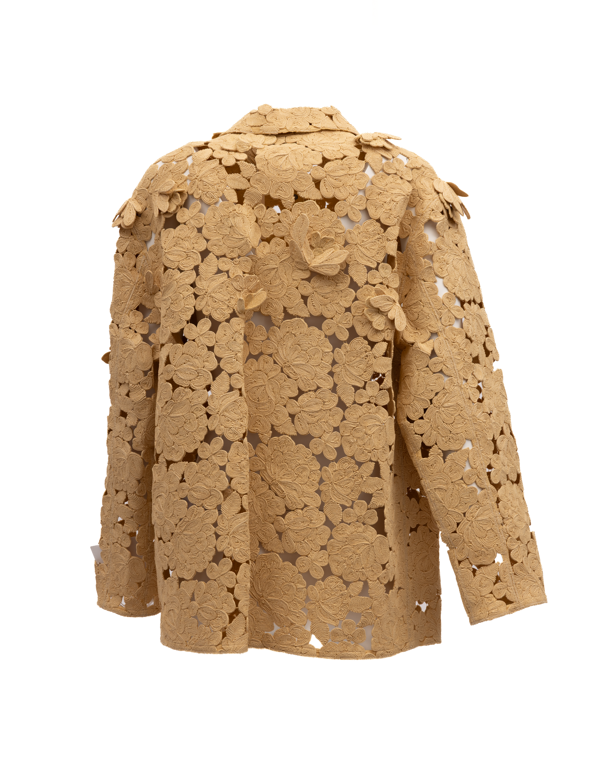 Valentino Garavani Beige Blumen-Spitzenjacke