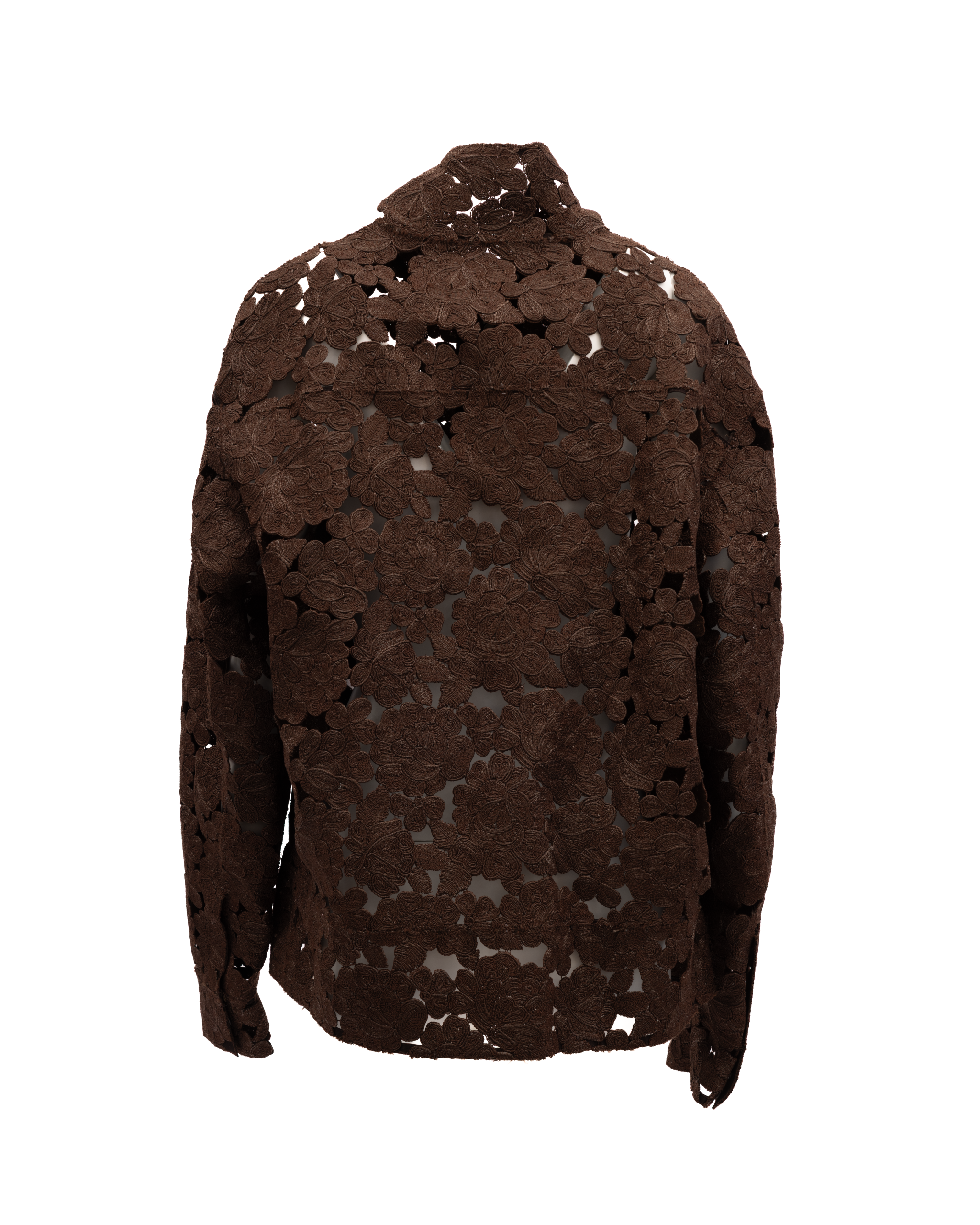 Valentino Garavani Brauner Blumen-Spitzen-Blazer