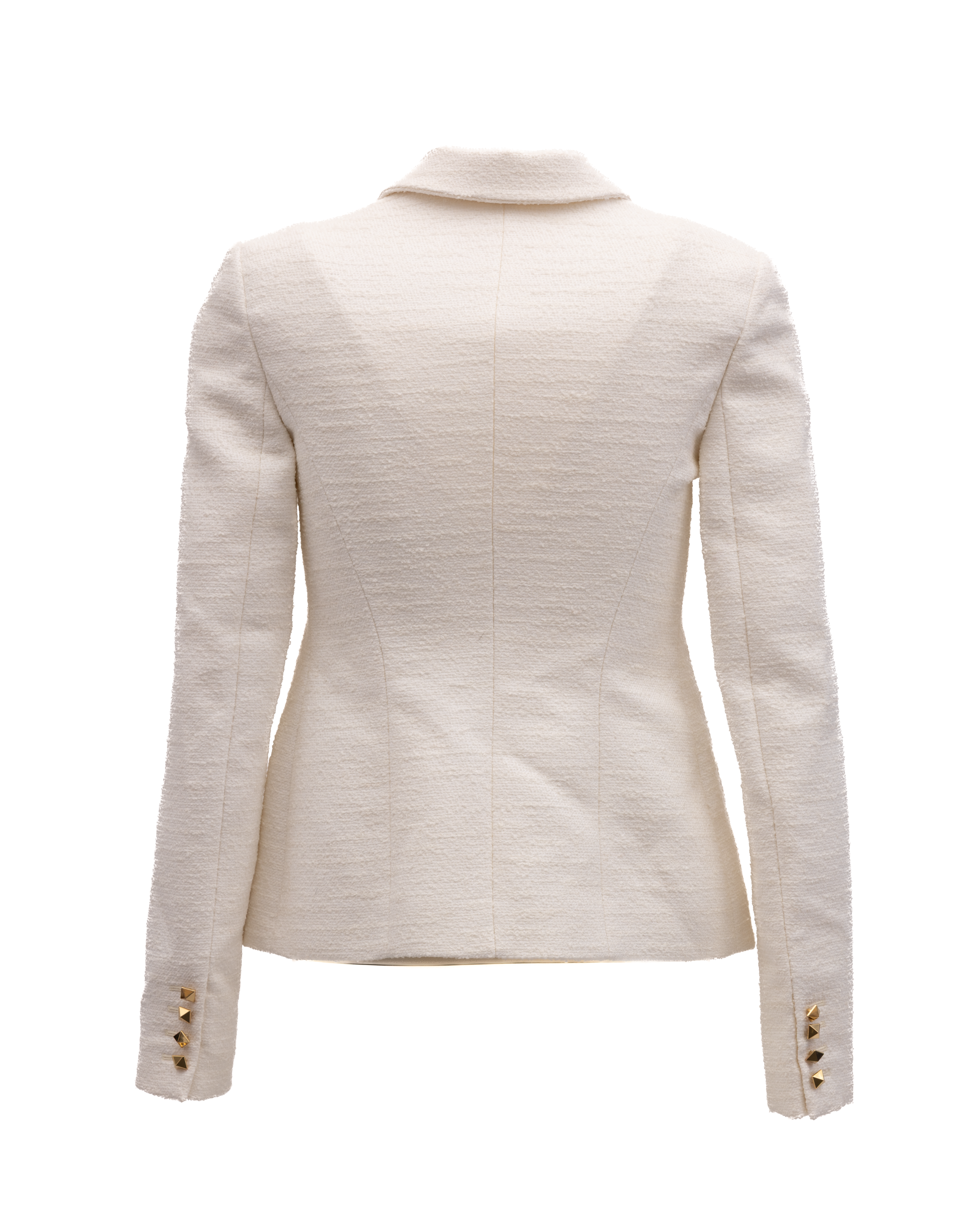 Valentino Garavani Massgeschneiderter Blazer von Off-White mit goldenen Nietenknöpfen