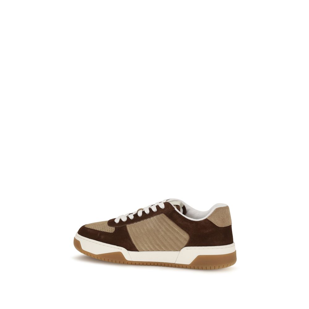 Valentino Garavani Braune Nappa Leder / Kalbsleder Bos Taurus Sportschuhe