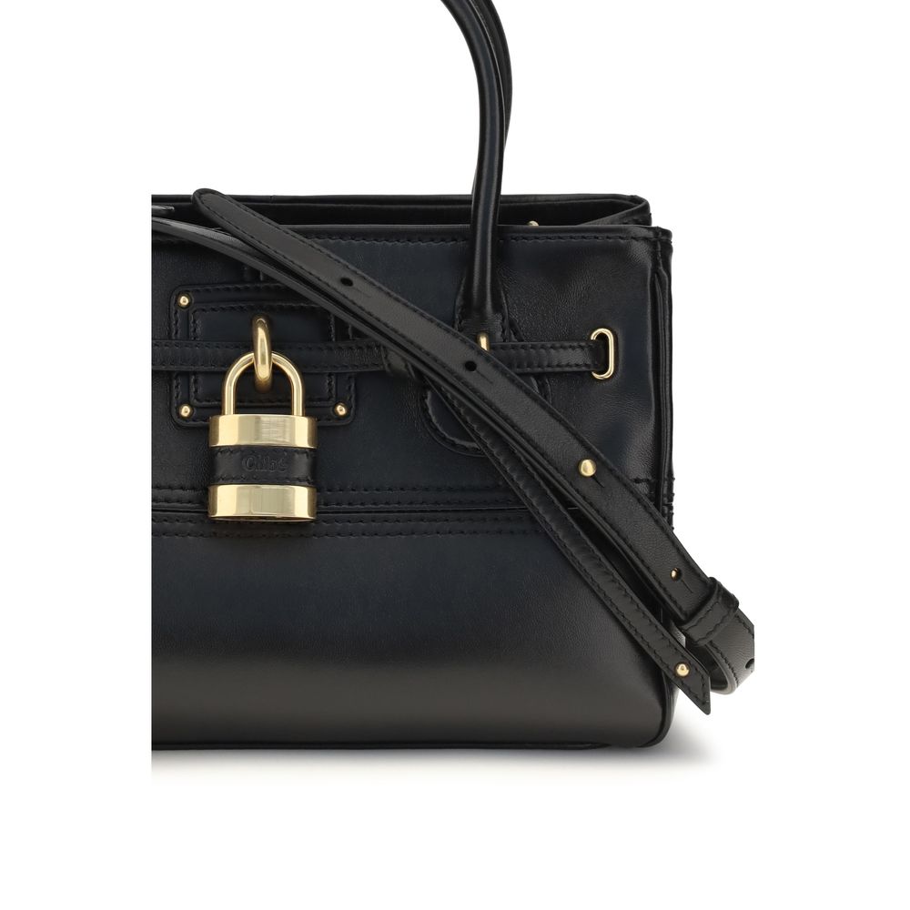 Chloé Schwarze Schultertasche aus Büffelleder