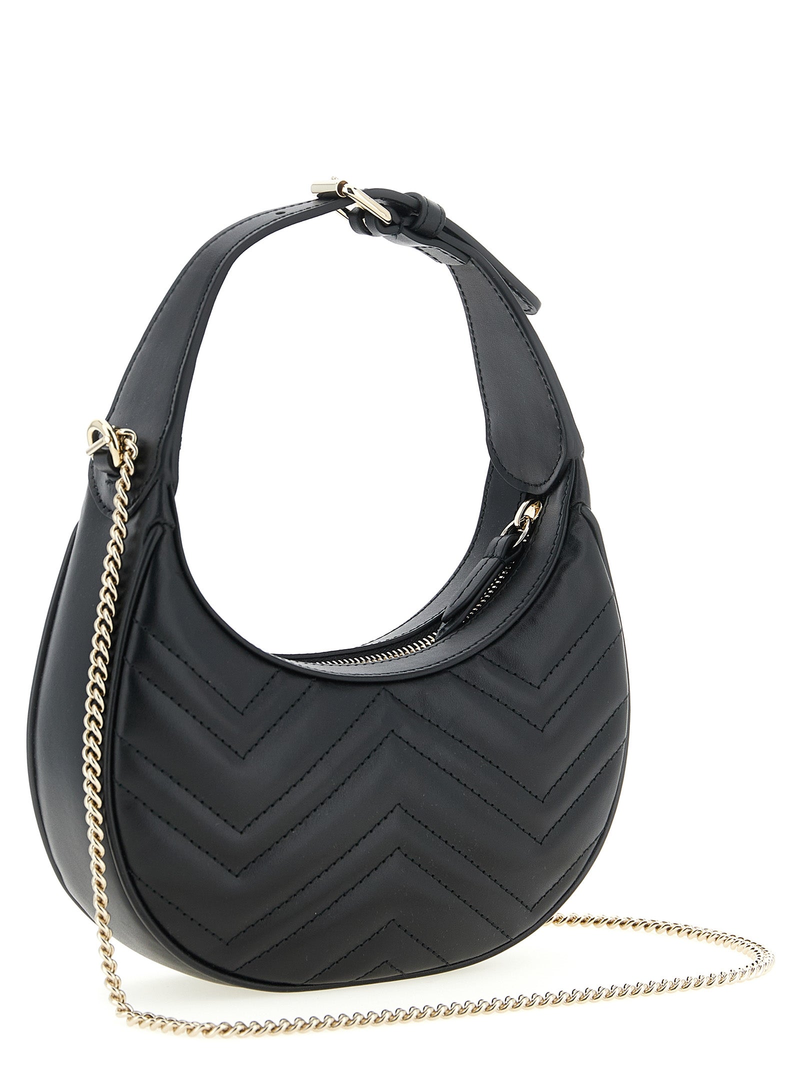 Gucci Schwarze Kalbsleder-Schultertasche