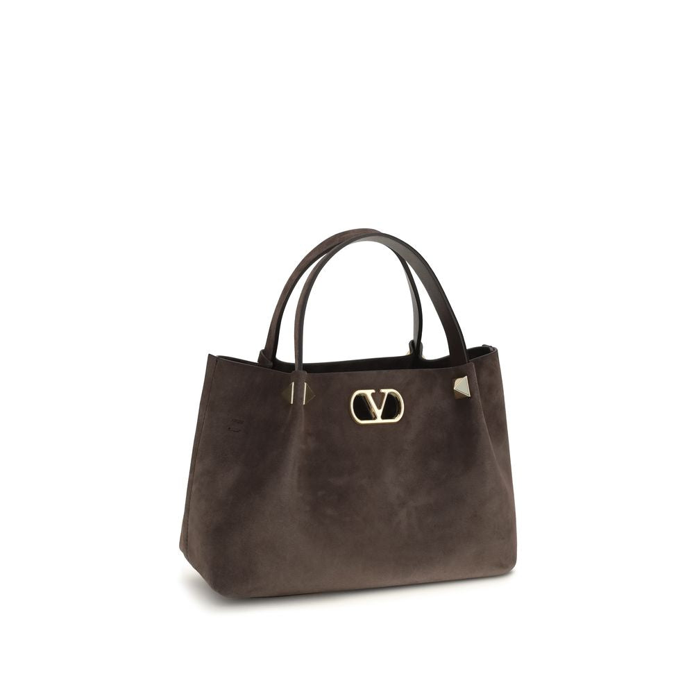 Valentino Garavani Braune Kalbsleder Bos Taurus Schultertasche