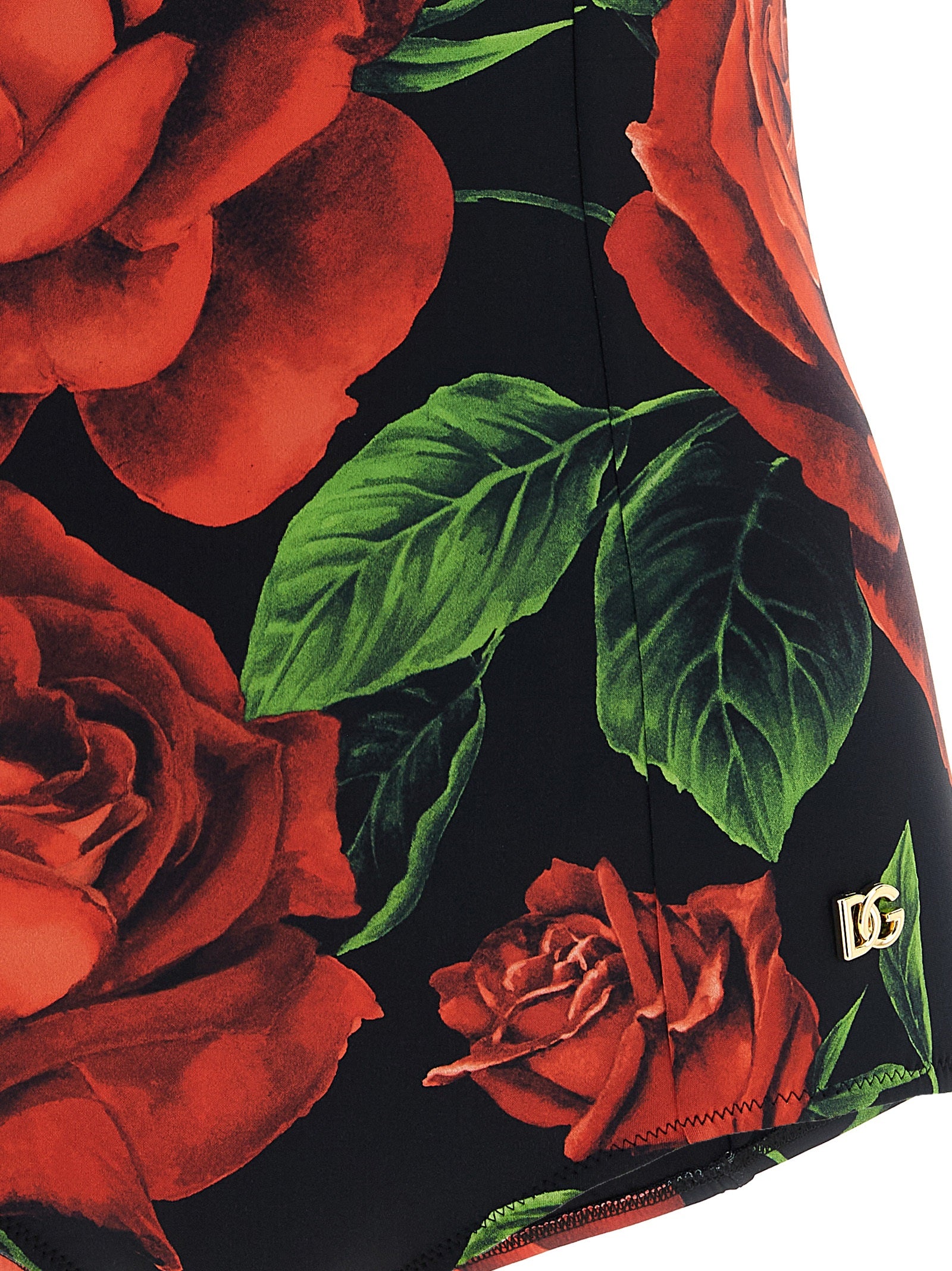 Dolce & Gabbana Einteiliger Badeanzug aus mehrfarbigem Polyamid