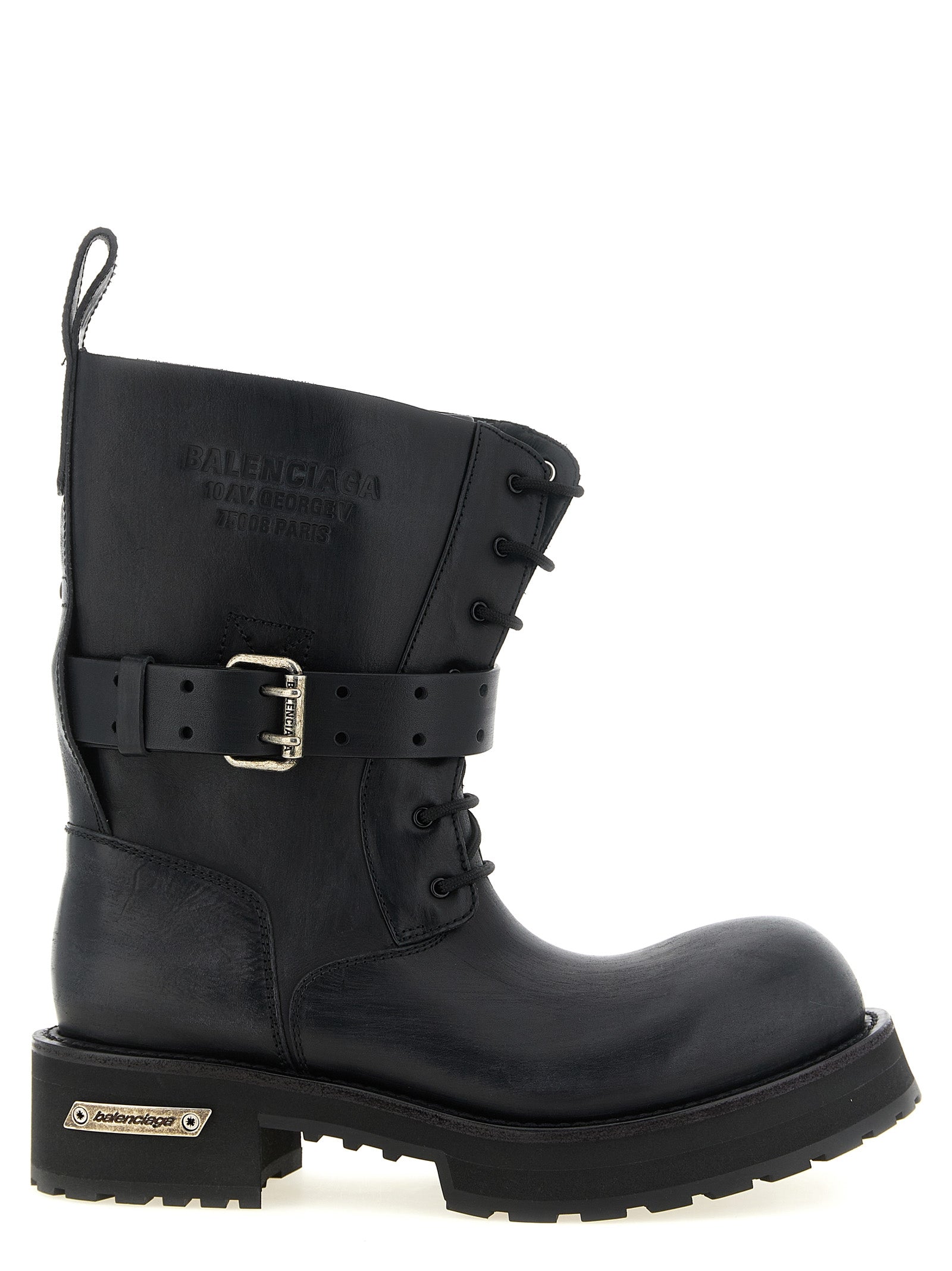Balenciaga Schwarze Stiefeletten aus Kalbsleder