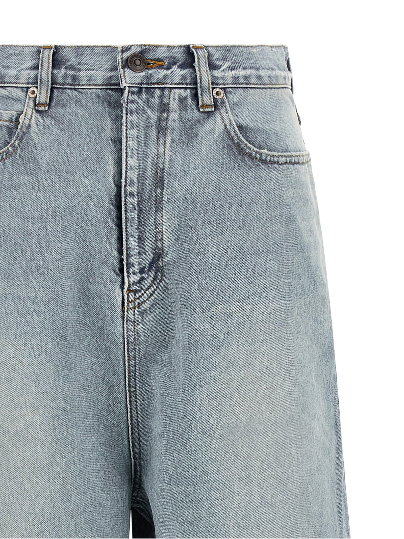 Balenciaga Blaue Baumwolljeans im Relaxed Fit
