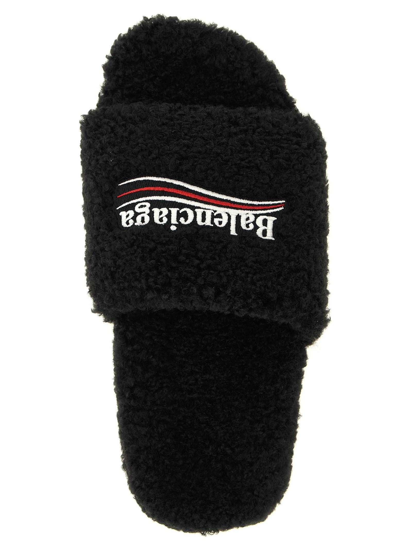 Balenciaga Schwarze Slides aus Polyester