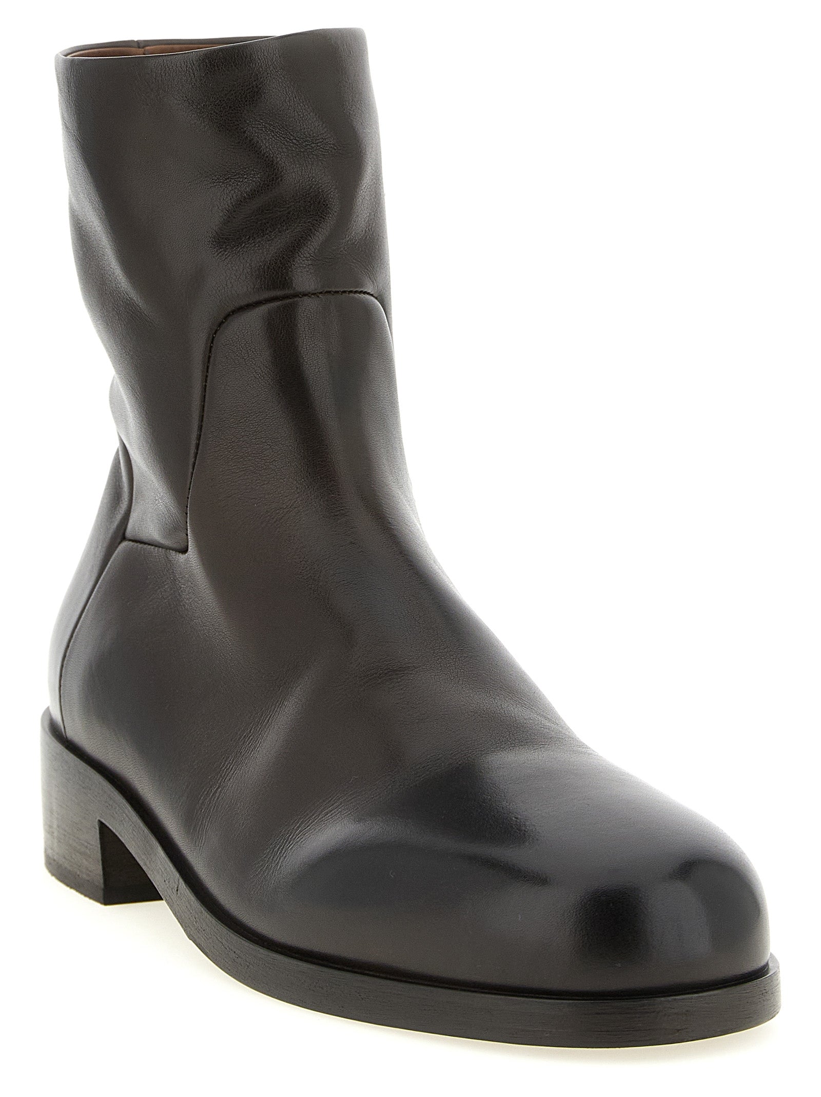 Marsell Ankle Boots aus braunem Kalbsleder