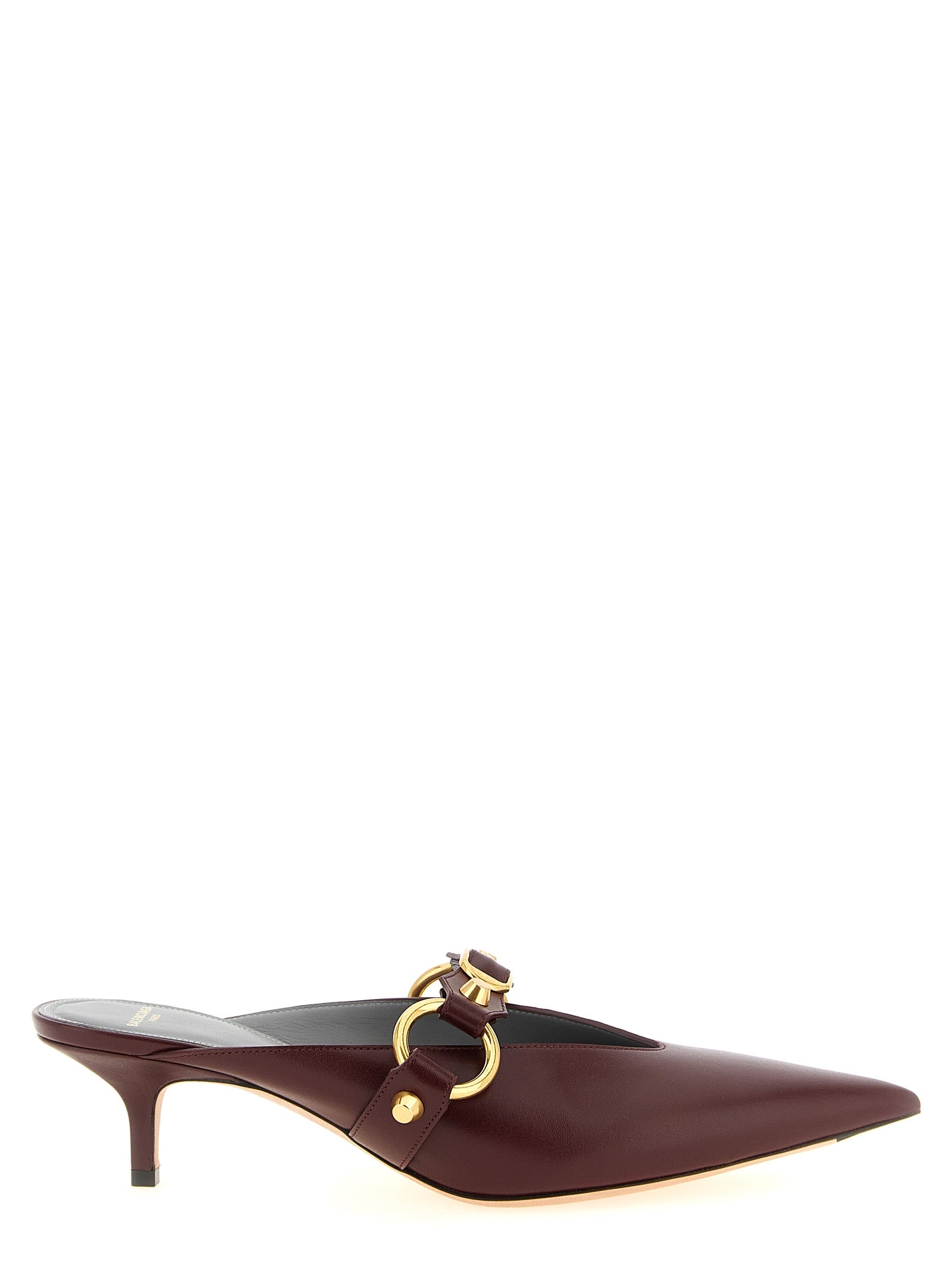 Balenciaga Pumps mit mittlerem Absatz aus bordeauxrotem Kalbsleder